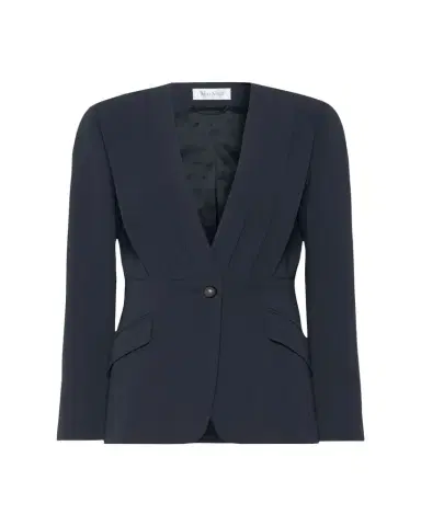 Max Mara Pleated Single-Breasted Jacket | Thumbnail 1 Max Mara Pleated Single-Breasted Jacket | Thumbnail 1