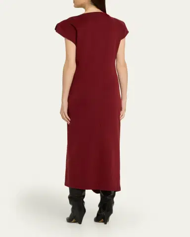 Isabel Marant Nadela Ruched Cotton Jersey Dress | Thumbnail 3 Isabel Marant Nadela Ruched Cotton Jersey Dress | Thumbnail 3