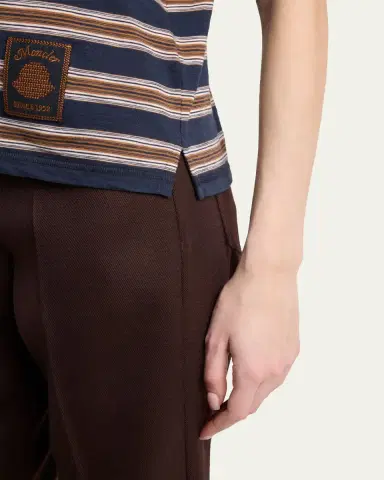 Moncler Striped Short-Sleeve Polo | Thumbnail 5 Moncler Striped Short-Sleeve Polo | Thumbnail 5