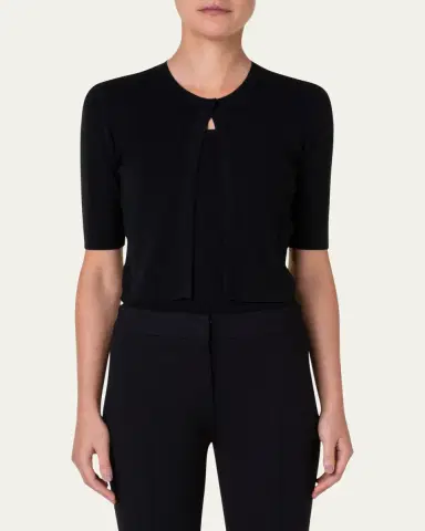 Akris punto Half-Sleeve Short Cardigan | Thumbnail 2 Akris punto Half-Sleeve Short Cardigan | Thumbnail 2