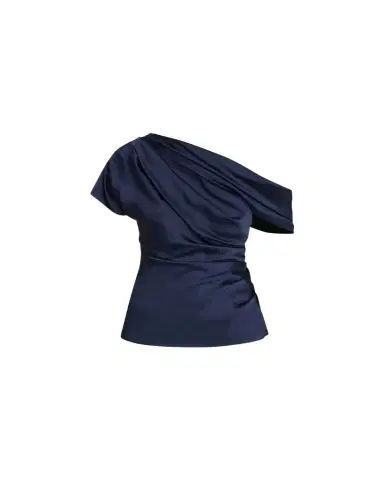 SIMKHAI Phoebe Draped Satin Top | Thumbnail 1 SIMKHAI Phoebe Draped Satin Top | Thumbnail 1