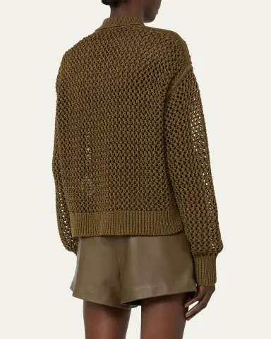 Max Mara Net Knit Collared Cardigan | Thumbnail 2 Max Mara Net Knit Collared Cardigan | Thumbnail 2