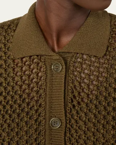 Max Mara Net Knit Collared Cardigan | Thumbnail 4 Max Mara Net Knit Collared Cardigan | Thumbnail 4