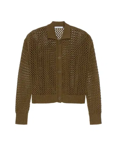 Max Mara Net Knit Collared Cardigan | Thumbnail 1 Max Mara Net Knit Collared Cardigan | Thumbnail 1