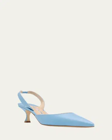 Manolo Blahnik Carolyne Leather Low-Heel Slingback Pump | Thumbnail 11 Manolo Blahnik Carolyne Leather Low-Heel Slingback Pump | Thumbnail 11