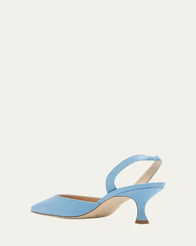 Manolo Blahnik Carolyne Leather Low-Heel Slingback Pump | Thumbnail 12 Manolo Blahnik Carolyne Leather Low-Heel Slingback Pump | Thumbnail 12