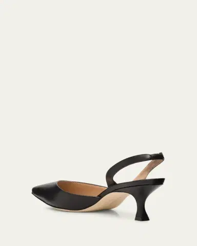 Manolo Blahnik Carolyne Leather Low-Heel Slingback Pump | Thumbnail 4 Manolo Blahnik Carolyne Leather Low-Heel Slingback Pump | Thumbnail 4