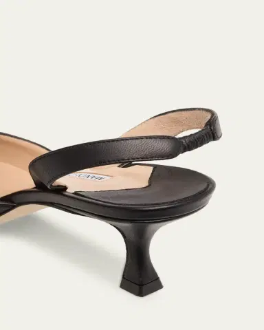 Manolo Blahnik Carolyne Leather Low-Heel Slingback Pump | Thumbnail 5 Manolo Blahnik Carolyne Leather Low-Heel Slingback Pump | Thumbnail 5