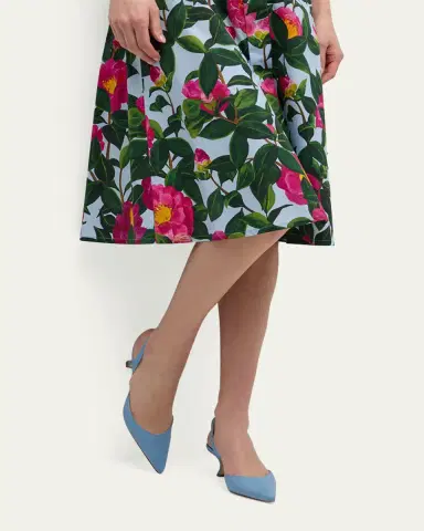 Manolo Blahnik Carolyne Leather Low-Heel Slingback Pump | Thumbnail 10 Manolo Blahnik Carolyne Leather Low-Heel Slingback Pump | Thumbnail 10