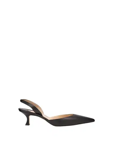 Manolo Blahnik Carolyne Leather Low-Heel Slingback Pump | Thumbnail 1 Manolo Blahnik Carolyne Leather Low-Heel Slingback Pump | Thumbnail 1
