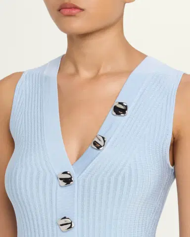 Adam Lippes Eliza Sleeveless Button-Front Rib Midi Dress | Thumbnail 5 Adam Lippes Eliza Sleeveless Button-Front Rib Midi Dress | Thumbnail 5