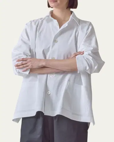 Eskandar Wide Button-Down Shirt | Thumbnail 4 Eskandar Wide Button-Down Shirt | Thumbnail 4