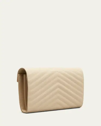 Saint Laurent YSL Monogram Large Wallet on Chain in Grained Leather | Thumbnail 15 Saint Laurent YSL Monogram Large Wallet on Chain in Grained Leather | Thumbnail 15
