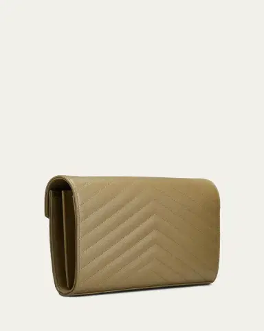 Saint Laurent YSL Monogram Large Wallet on Chain in Grained Leather | Thumbnail 19 Saint Laurent YSL Monogram Large Wallet on Chain in Grained Leather | Thumbnail 19