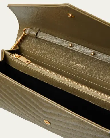 Saint Laurent YSL Monogram Large Wallet on Chain in Grained Leather | Thumbnail 20 Saint Laurent YSL Monogram Large Wallet on Chain in Grained Leather | Thumbnail 20