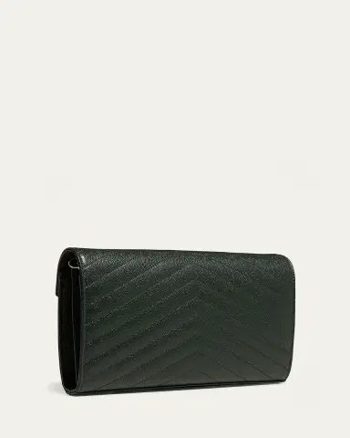 Saint Laurent YSL Monogram Large Wallet on Chain in Grained Leather | Thumbnail 23 Saint Laurent YSL Monogram Large Wallet on Chain in Grained Leather | Thumbnail 23