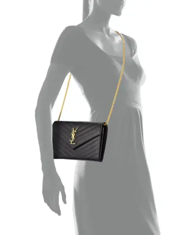 Saint Laurent YSL Monogram Large Wallet on Chain in Grained Leather | Thumbnail 27 Saint Laurent YSL Monogram Large Wallet on Chain in Grained Leather | Thumbnail 27
