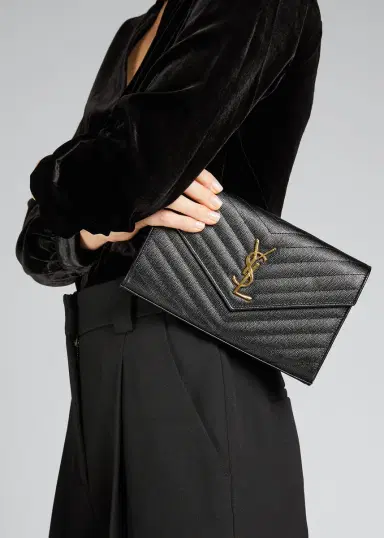 Saint Laurent YSL Monogram Large Wallet on Chain in Grained Leather | Thumbnail 29 Saint Laurent YSL Monogram Large Wallet on Chain in Grained Leather | Thumbnail 29