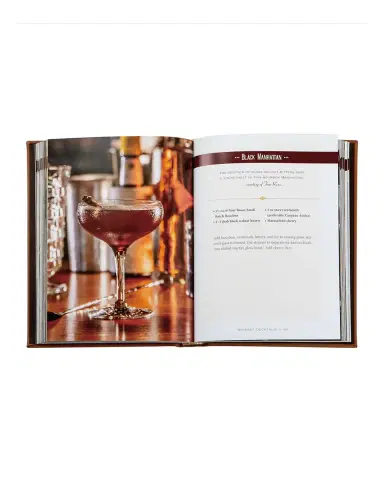 Graphic Image Whiskey Cocktails Leather Bound Book, Personalized | Thumbnail 3 Graphic Image Whiskey Cocktails Leather Bound Book, Personalized | Thumbnail 3