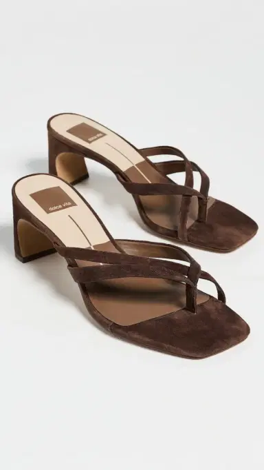 Dolce Vita Gessie Heeled Sandals DK Brown Nubuck 9 | Thumbnail 5 Dolce Vita Gessie Heeled Sandals DK Brown Nubuck 9 | Thumbnail 5