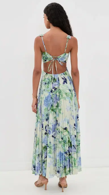 ASTR The Label Emese Dress Green Blue Floral S | Thumbnail 3 ASTR The Label Emese Dress Green Blue Floral S | Thumbnail 3