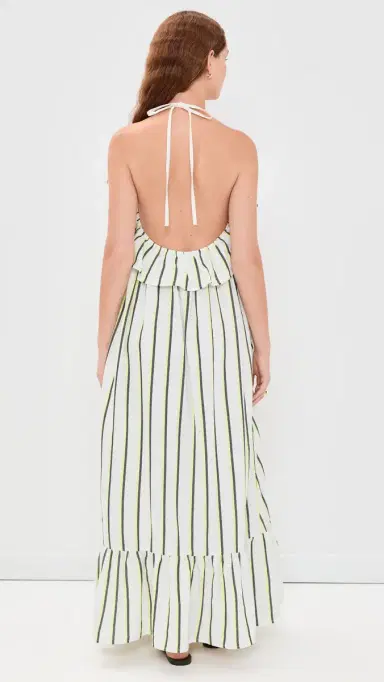 Marrakshi Life The Ruffled Midi Dress Stripe 20 | Thumbnail 3 Marrakshi Life The Ruffled Midi Dress Stripe 20 | Thumbnail 3