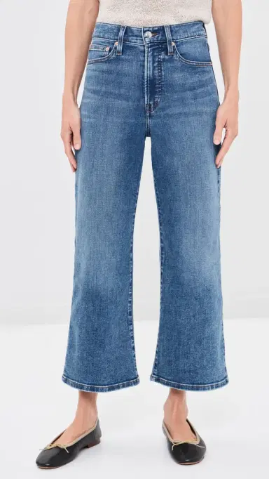 Madewell The Petite Wide Leg Crop Jeans Oneida Wash 30 | Thumbnail 2 Madewell The Petite Wide Leg Crop Jeans Oneida Wash 30 | Thumbnail 2
