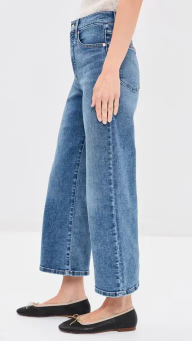Madewell The Petite Wide Leg Crop Jeans Oneida Wash 30 | Thumbnail 4 Madewell The Petite Wide Leg Crop Jeans Oneida Wash 30 | Thumbnail 4
