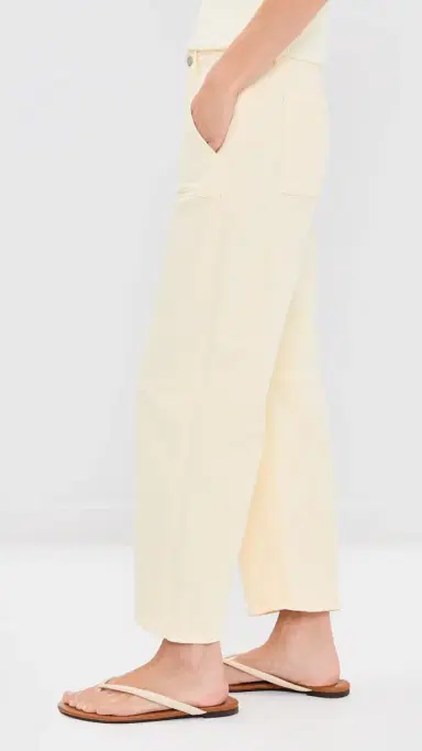 Le Jean Petite Utility Soft Barrel Jeans Lemon Yellow | Thumbnail 4 Le Jean Petite Utility Soft Barrel Jeans Lemon Yellow | Thumbnail 4