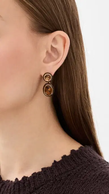 Ettika Duet Drop Earrings Smokey Quartz One Size | Thumbnail 3 Ettika Duet Drop Earrings Smokey Quartz One Size | Thumbnail 3