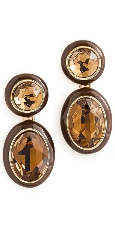 Ettika Duet Drop Earrings Smokey Quartz One Size | Thumbnail 1 Ettika Duet Drop Earrings Smokey Quartz One Size | Thumbnail 1