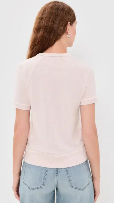 James Perse Vintage Cotton French Terry Sweat Top Rose Quartz 1 | Thumbnail 3 James Perse Vintage Cotton French Terry Sweat Top Rose Quartz 1 | Thumbnail 3