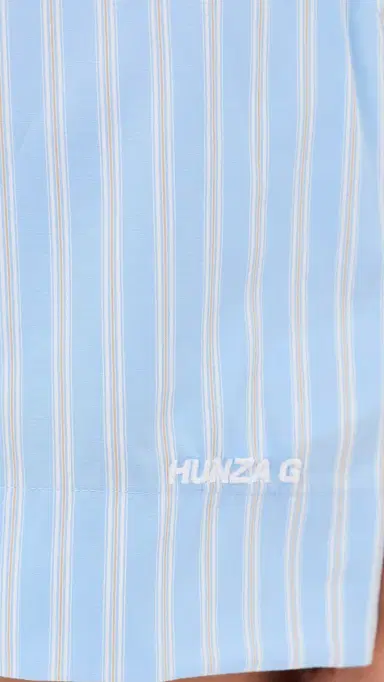 Hunza G Cotton Stripe Coverup Shorts Cornflower | Thumbnail 6 Hunza G Cotton Stripe Coverup Shorts Cornflower | Thumbnail 6