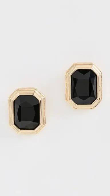 Ettika Emerald Deco Earrings Black One Size | Thumbnail 2 Ettika Emerald Deco Earrings Black One Size | Thumbnail 2