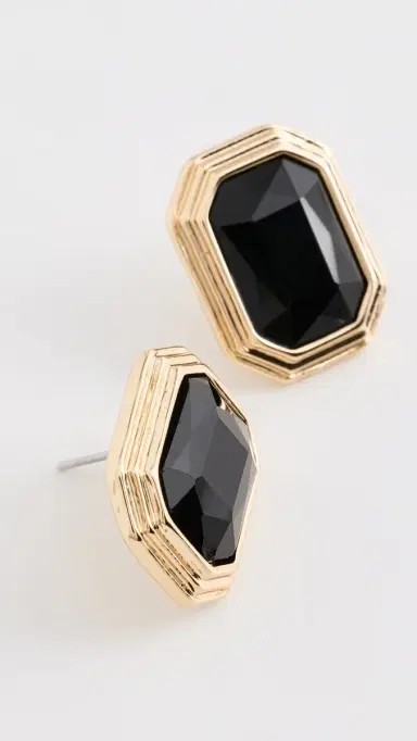 Ettika Emerald Deco Earrings Black One Size | Thumbnail 4 Ettika Emerald Deco Earrings Black One Size | Thumbnail 4