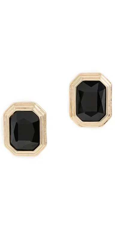 Ettika Emerald Deco Earrings Black One Size | Thumbnail 1 Ettika Emerald Deco Earrings Black One Size | Thumbnail 1