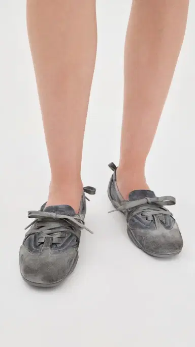 Acne Studios Bilaria Tumbled Suede Ballet Sneakers Multi Grey | Thumbnail 3 Acne Studios Bilaria Tumbled Suede Ballet Sneakers Multi Grey | Thumbnail 3