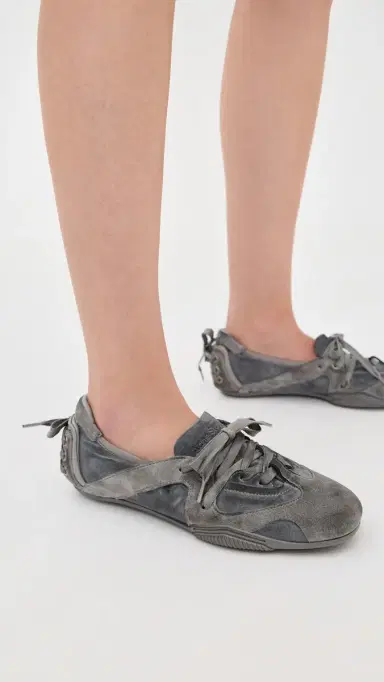 Acne Studios Bilaria Tumbled Suede Ballet Sneakers Multi Grey | Thumbnail 5 Acne Studios Bilaria Tumbled Suede Ballet Sneakers Multi Grey | Thumbnail 5