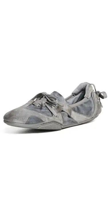 Acne Studios Bilaria Tumbled Suede Ballet Sneakers Multi Grey | Thumbnail 1 Acne Studios Bilaria Tumbled Suede Ballet Sneakers Multi Grey | Thumbnail 1