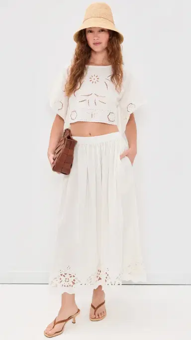 Hunter Bell Tatum Skirt White | Thumbnail 5 Hunter Bell Tatum Skirt White | Thumbnail 5