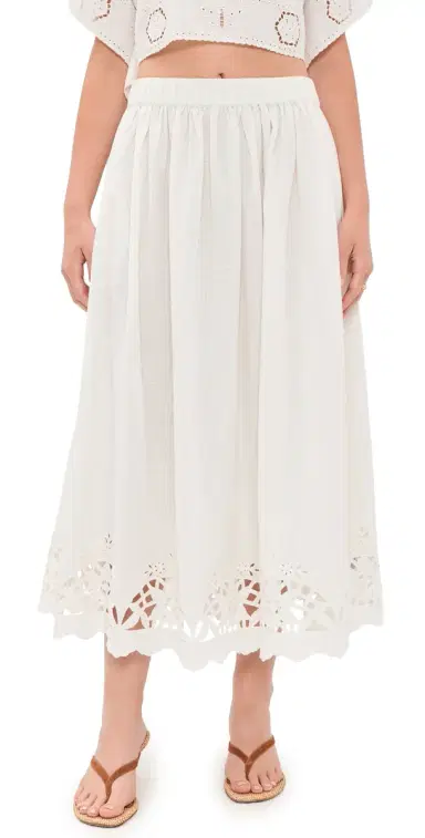 Hunter Bell Tatum Skirt White | Thumbnail 1 Hunter Bell Tatum Skirt White | Thumbnail 1