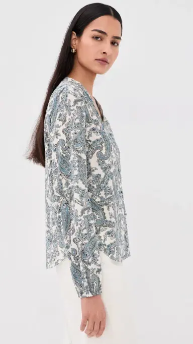 Veronica Beard Farah Blouse Ecru Multi | Thumbnail 4 Veronica Beard Farah Blouse Ecru Multi | Thumbnail 4