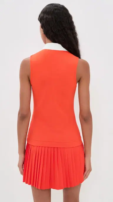 Malbon Claudia Sleeveless Polo Grenadine Red | Thumbnail 3 Malbon Claudia Sleeveless Polo Grenadine Red | Thumbnail 3