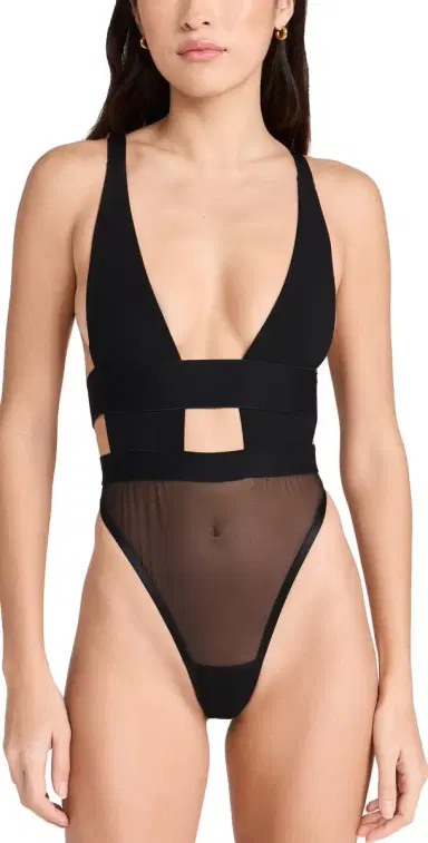 Bluebella Topaz Soft Thong Bodysuit Black | Thumbnail 1 Bluebella Topaz Soft Thong Bodysuit Black | Thumbnail 1