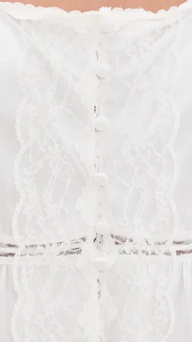 ALICE + OLIVIA Annabeth Embroidered Square Neck Cropped Top Off White | Thumbnail 6 ALICE + OLIVIA Annabeth Embroidered Square Neck Cropped Top Off White | Thumbnail 6