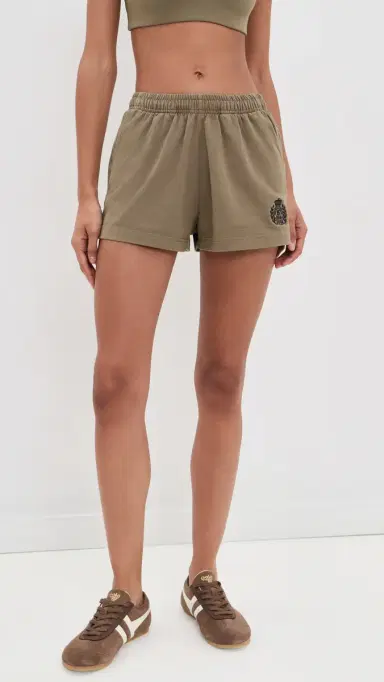 Sporty & Rich NY Crest Embroidered Disco Shorts and | Thumbnail 2 Sporty & Rich NY Crest Embroidered Disco Shorts and | Thumbnail 2