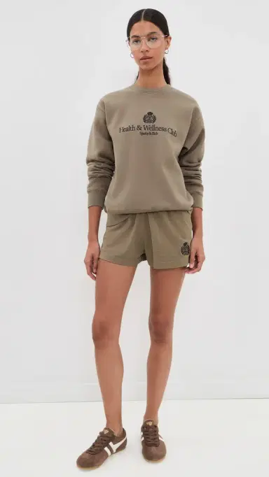 Sporty & Rich NY Crest Embroidered Disco Shorts and | Thumbnail 5 Sporty & Rich NY Crest Embroidered Disco Shorts and | Thumbnail 5