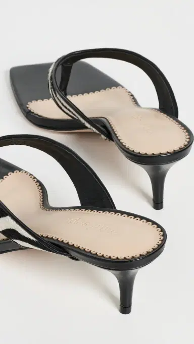 Cinq à Sept Frankie Zebra Haircalf Kitten Heel Sandals Black/Ivory 37 | Thumbnail 4 Cinq à Sept Frankie Zebra Haircalf Kitten Heel Sandals Black/Ivory 37 | Thumbnail 4