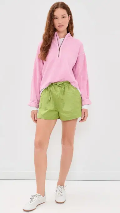 Free People Celeste Quarterzip weatshirt Hummingbird Pink | Thumbnail 5 Free People Celeste Quarterzip weatshirt Hummingbird Pink | Thumbnail 5