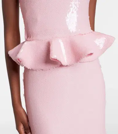 Rodarte Floral-appliqué sequined peplum gown | Thumbnail 2 Rodarte Floral-appliqué sequined peplum gown | Thumbnail 2